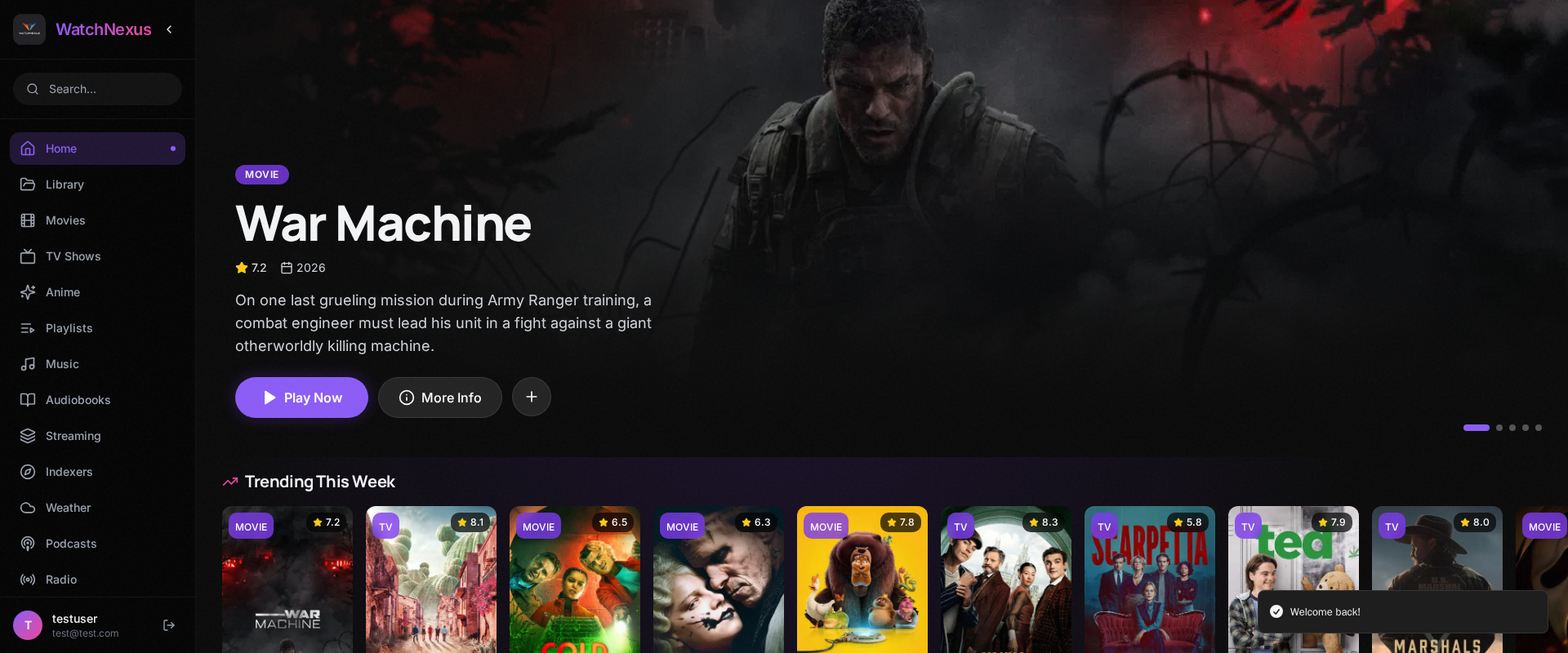 WatchNexus Dashboard